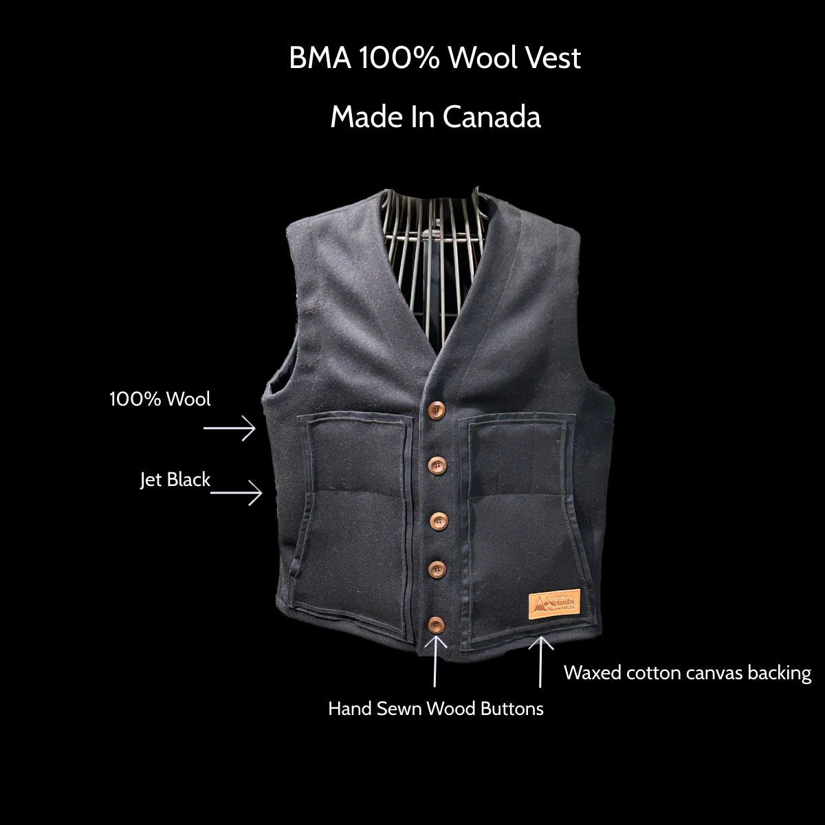 BMA 100% Wool Vest Overstock