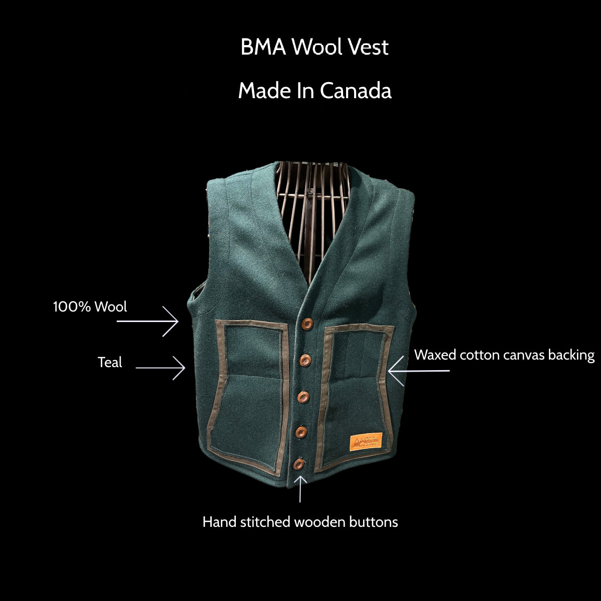 BMA 100% Wool Vest Sample