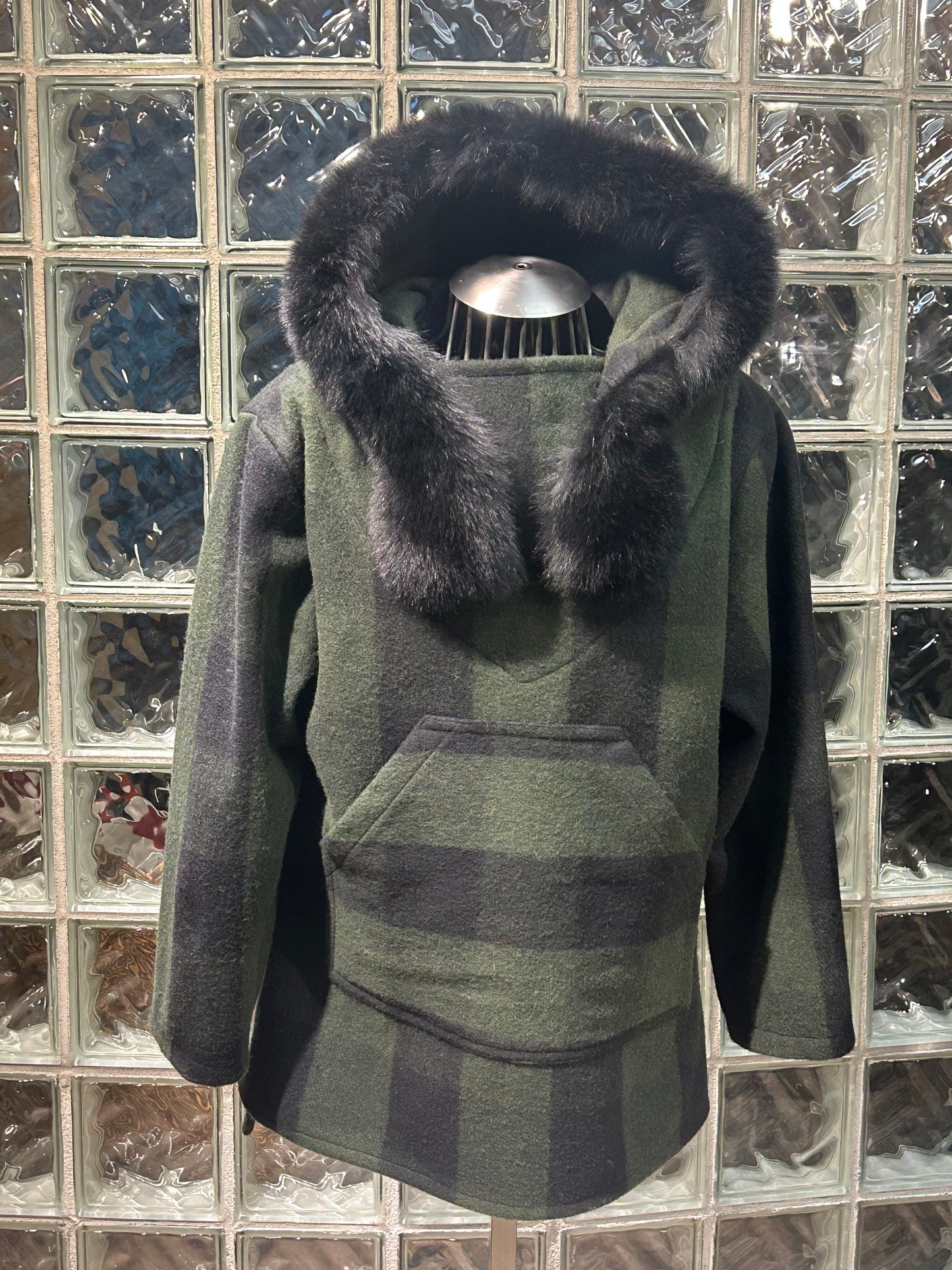 Womans Sample Green Wool anorak